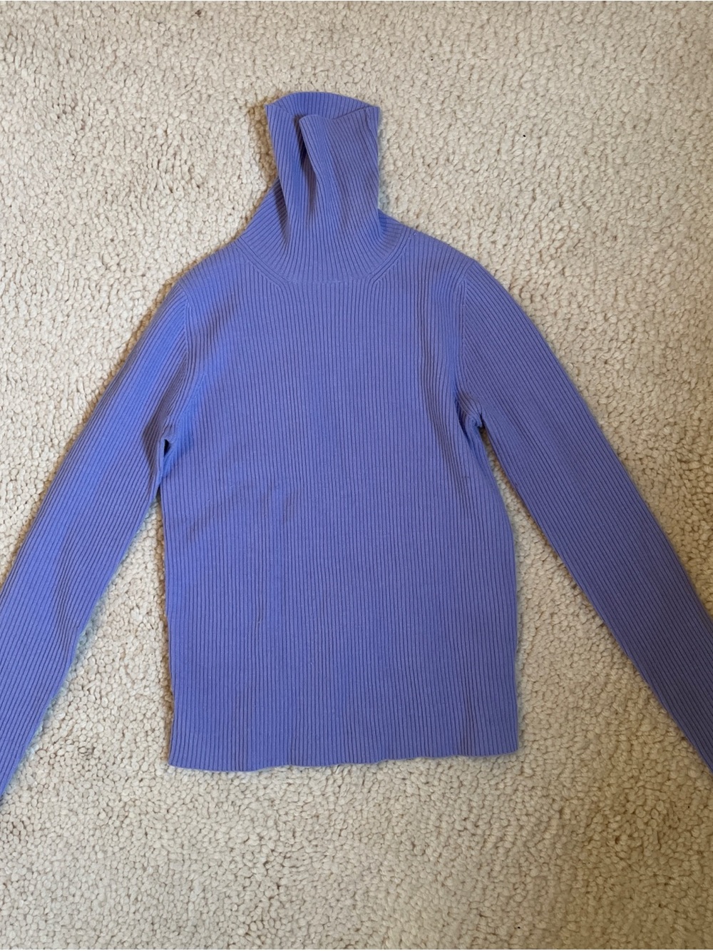 Vintage French Connection Periwinkle  Ribbed Turtleneck Sweater